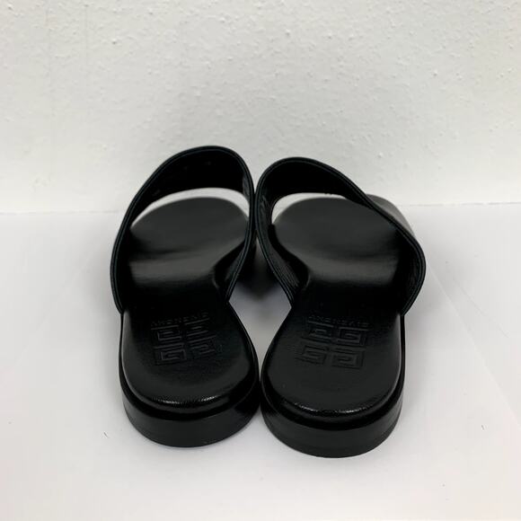 NEW Givenchy 4G Cut-Out Leather Flat Sandals in Black Size US 6 AUTHENTIC - Picture 11 of 12
